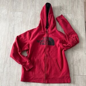 The North Face Mens Red Full-Zip Hoodie Large